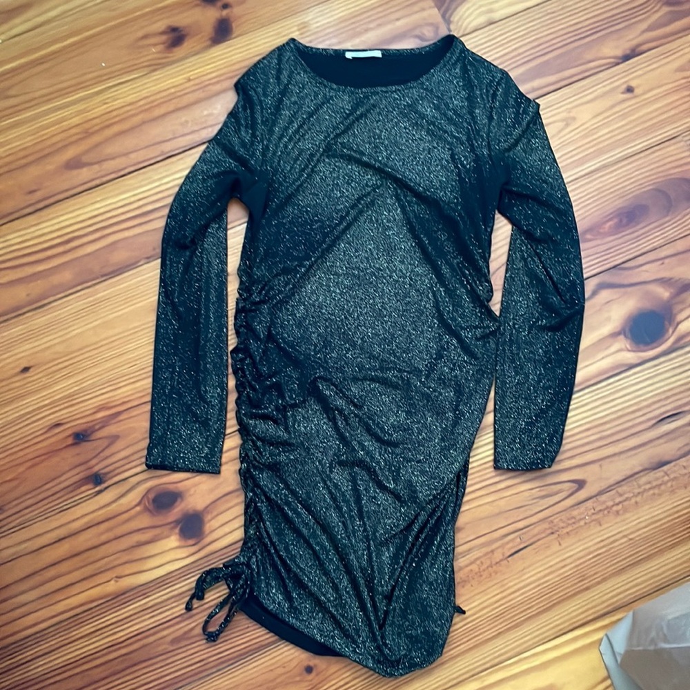 Black gold glitter dress-M